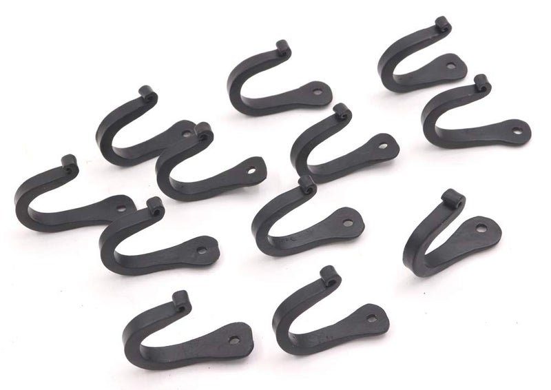 THDC Nail Hooks, Vintage, Rustic Curved Metal Fasteners â€“ Decorative Colonial Wall DÃ©cor, Heavy Duty Wall Hooks, Hangers for Keys, Coats, Robe, Bags, Home, Kitchen Set of 12 (Small 1") - Image 3